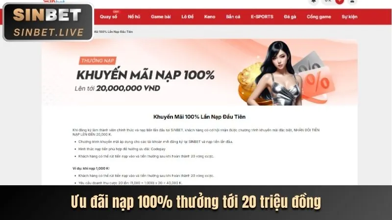 Ưu đãi chào mừng thành viên mới 888k